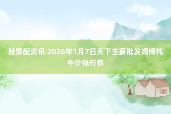 股票配资讯 2026年1月7日天下主要批发阛阓牦牛价钱行情